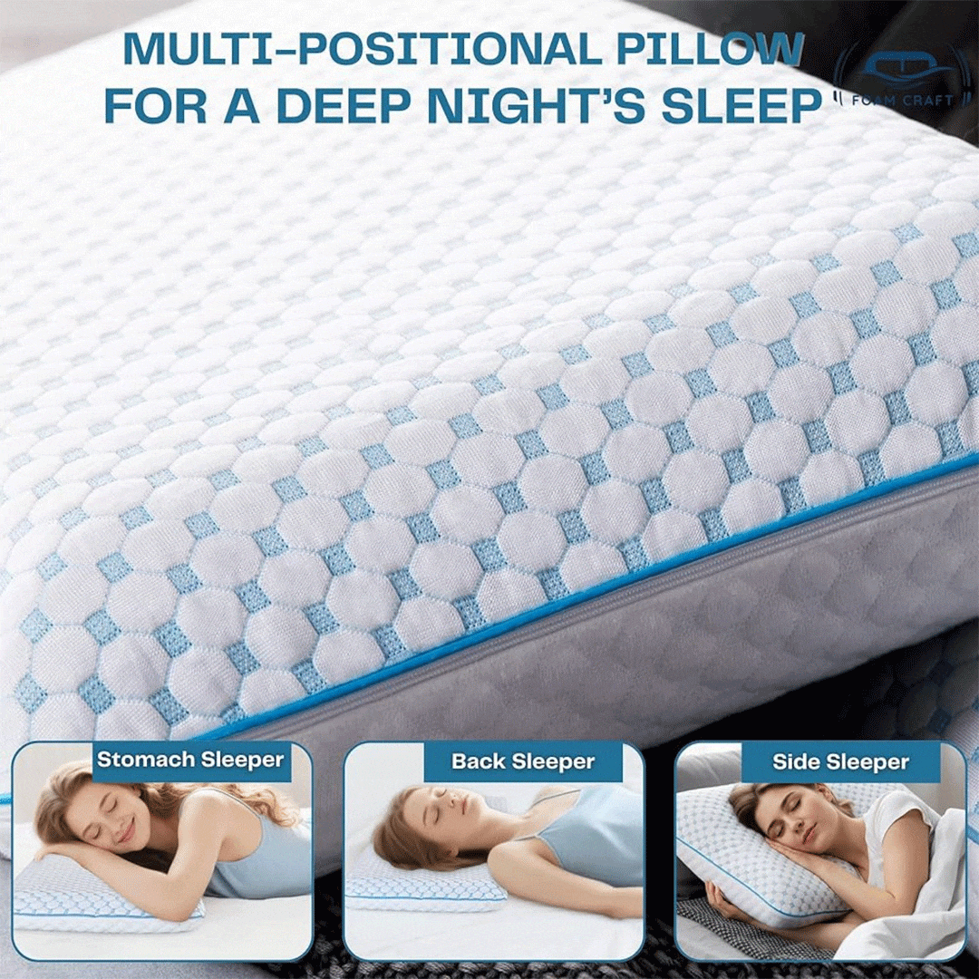 Cloudy Cooling Memory Foam Pillow -  70 × 40 cm