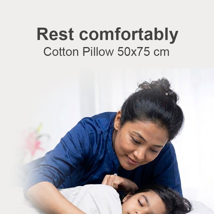Down Proof SAMA Pillow – Premium Cotton Comfort Pillow 50x75 cm