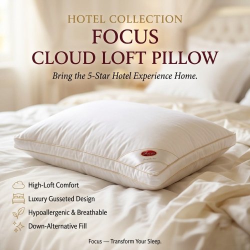 Focus Cloud Loft Pillow – Hotel Collection High Loft Comfort