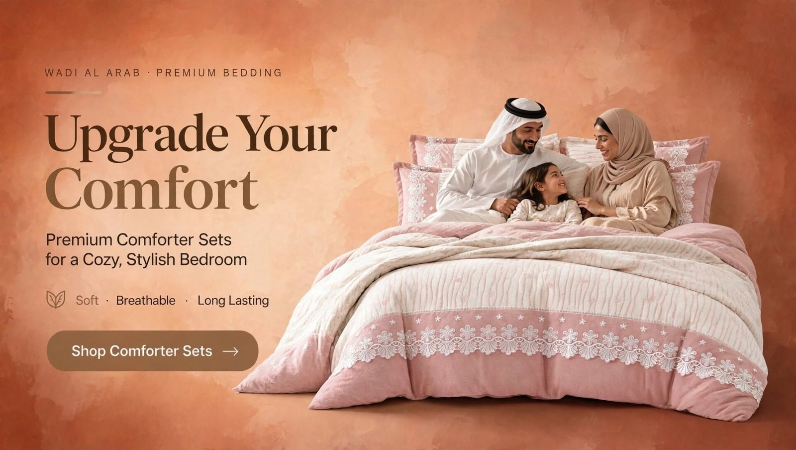 Complete 4 piece comforter set packaging with bedsheet and pillow covers"